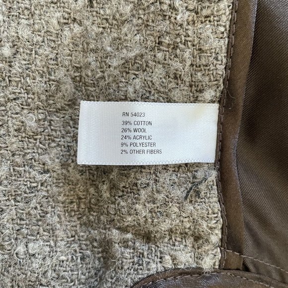 Gap Jacket Women’s Small Brown Wool Blend Wrap Sweater Removable Belt Relaxed - Picture 9 of 10